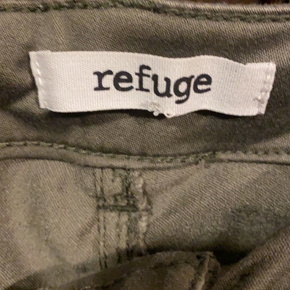 Refuge Olive Green Cotton Pants Size 6 - Picture 3 of 6